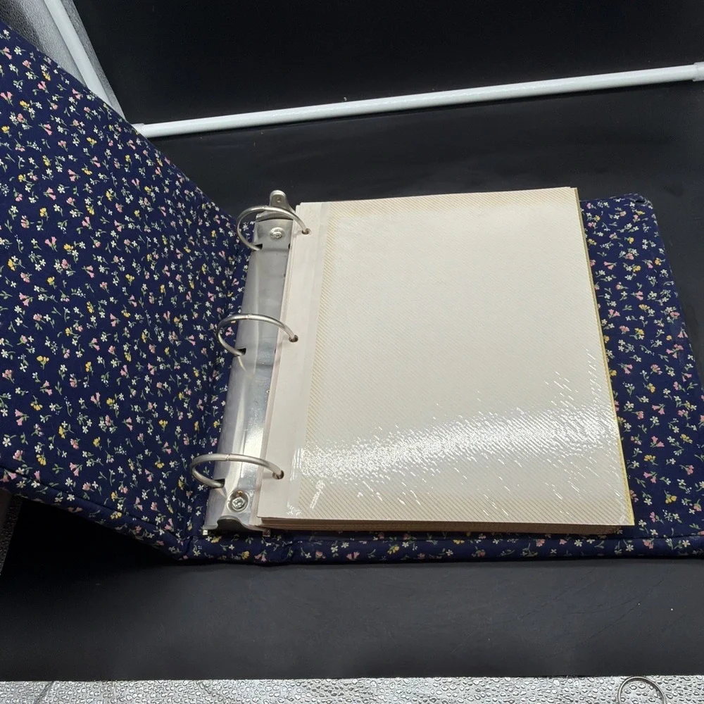 Vintage Puffy Fabric 80's Lace Floral Country Grannycore Photo Album Scrapbook